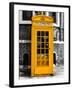 Red Phone Booth in London painted Yellow - City of London - UK - England - United Kingdom - Europe-Philippe Hugonnard-Framed Premium Photographic Print