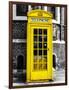 Red Phone Booth in London painted Yellow - City of London - UK - England - United Kingdom - Europe-Philippe Hugonnard-Framed Art Print