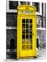 Red Phone Booth in London painted Yellow - City of London - UK - England - United Kingdom - Europe-Philippe Hugonnard-Mounted Art Print