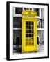 Red Phone Booth in London painted Yellow - City of London - UK - England - United Kingdom - Europe-Philippe Hugonnard-Framed Art Print