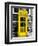 Red Phone Booth in London painted Yellow - City of London - UK - England - United Kingdom - Europe-Philippe Hugonnard-Framed Art Print