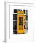 Red Phone Booth in London painted Yellow - City of London - UK - England - United Kingdom - Europe-Philippe Hugonnard-Framed Art Print