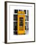 Red Phone Booth in London painted Yellow - City of London - UK - England - United Kingdom - Europe-Philippe Hugonnard-Framed Art Print