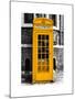 Red Phone Booth in London painted Yellow - City of London - UK - England - United Kingdom - Europe-Philippe Hugonnard-Mounted Art Print