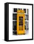 Red Phone Booth in London painted Yellow - City of London - UK - England - United Kingdom - Europe-Philippe Hugonnard-Framed Stretched Canvas