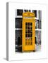 Red Phone Booth in London painted Yellow - City of London - UK - England - United Kingdom - Europe-Philippe Hugonnard-Stretched Canvas