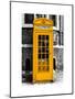 Red Phone Booth in London painted Yellow - City of London - UK - England - United Kingdom - Europe-Philippe Hugonnard-Mounted Art Print