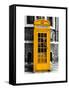 Red Phone Booth in London painted Yellow - City of London - UK - England - United Kingdom - Europe-Philippe Hugonnard-Framed Stretched Canvas