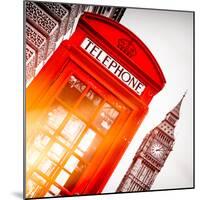 Red Phone Booth in London with the Big Ben - City of London - UK - England - United Kingdom-Philippe Hugonnard-Mounted Photographic Print