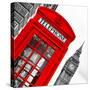 Red Phone Booth in London with the Big Ben - City of London - UK - England - United Kingdom-Philippe Hugonnard-Stretched Canvas