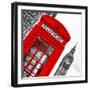 Red Phone Booth in London with the Big Ben - City of London - UK - England - United Kingdom-Philippe Hugonnard-Framed Photographic Print