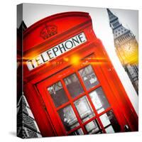 Red Phone Booth in London with the Big Ben - City of London - UK - England - United Kingdom-Philippe Hugonnard-Stretched Canvas