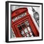 Red Phone Booth in London with the Big Ben - City of London - UK - England - United Kingdom-Philippe Hugonnard-Framed Photographic Print