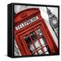 Red Phone Booth in London with the Big Ben - City of London - UK - England - United Kingdom-Philippe Hugonnard-Framed Stretched Canvas