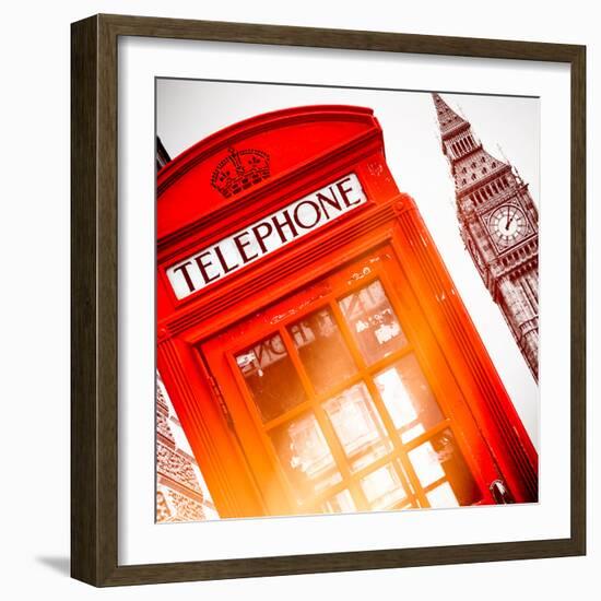 Red Phone Booth in London with the Big Ben - City of London - UK - England - United Kingdom-Philippe Hugonnard-Framed Photographic Print