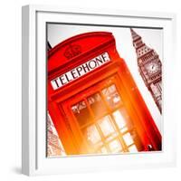 Red Phone Booth in London with the Big Ben - City of London - UK - England - United Kingdom-Philippe Hugonnard-Framed Photographic Print