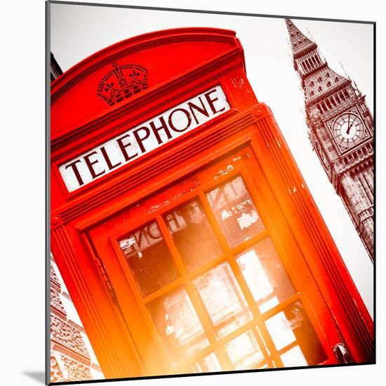 Red Phone Booth in London with the Big Ben - City of London - UK - England - United Kingdom-Philippe Hugonnard-Mounted Photographic Print