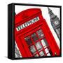 Red Phone Booth in London with the Big Ben - City of London - UK - England - United Kingdom-Philippe Hugonnard-Framed Stretched Canvas