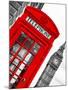 Red Phone Booth in London with the Big Ben - City of London - UK - England - United Kingdom-Philippe Hugonnard-Mounted Photographic Print