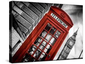 Red Phone Booth in London with the Big Ben - City of London - UK - England - United Kingdom-Philippe Hugonnard-Stretched Canvas