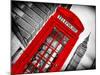 Red Phone Booth in London with the Big Ben - City of London - UK - England - United Kingdom-Philippe Hugonnard-Mounted Photographic Print