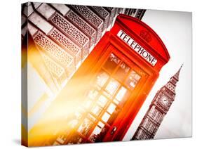 Red Phone Booth in London with the Big Ben - City of London - UK - England - United Kingdom-Philippe Hugonnard-Stretched Canvas