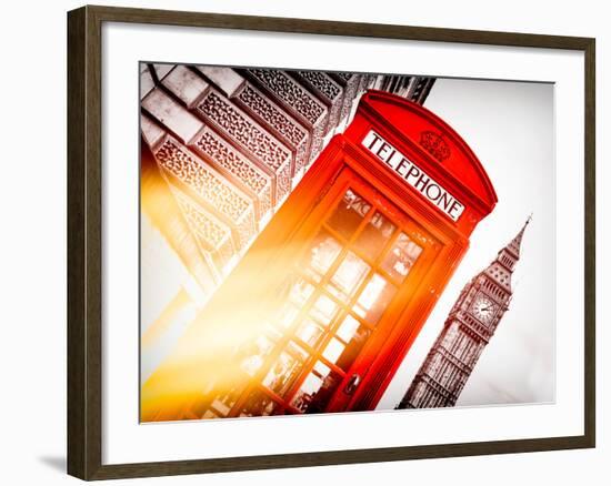 Red Phone Booth in London with the Big Ben - City of London - UK - England - United Kingdom-Philippe Hugonnard-Framed Photographic Print