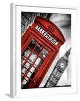 Red Phone Booth in London with the Big Ben - City of London - UK - England - United Kingdom-Philippe Hugonnard-Framed Photographic Print