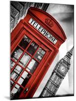 Red Phone Booth in London with the Big Ben - City of London - UK - England - United Kingdom-Philippe Hugonnard-Mounted Photographic Print