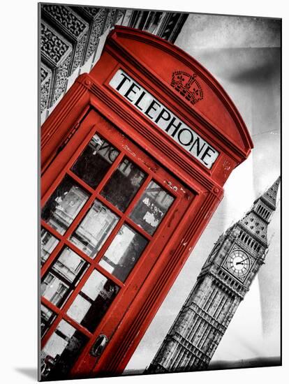 Red Phone Booth in London with the Big Ben - City of London - UK - England - United Kingdom-Philippe Hugonnard-Mounted Photographic Print