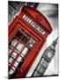 Red Phone Booth in London with the Big Ben - City of London - UK - England - United Kingdom-Philippe Hugonnard-Mounted Photographic Print