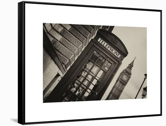 Red Phone Booth in London with the Big Ben - City of London - UK - England - United Kingdom-Philippe Hugonnard-Framed Stretched Canvas