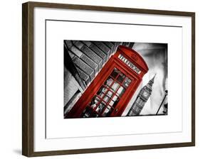 Red Phone Booth in London with the Big Ben - City of London - UK - England - United Kingdom-Philippe Hugonnard-Framed Art Print