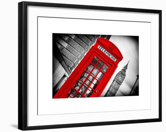 Red Phone Booth in London with the Big Ben - City of London - UK - England - United Kingdom-Philippe Hugonnard-Framed Art Print