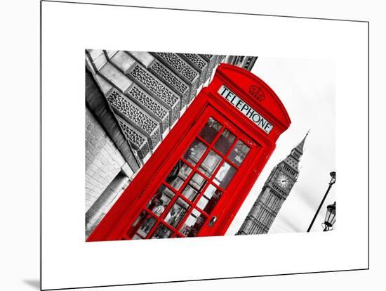 Red Phone Booth in London with the Big Ben - City of London - UK - England - United Kingdom-Philippe Hugonnard-Mounted Art Print