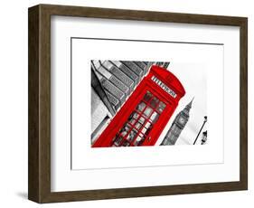 Red Phone Booth in London with the Big Ben - City of London - UK - England - United Kingdom-Philippe Hugonnard-Framed Art Print