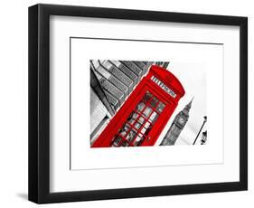 Red Phone Booth in London with the Big Ben - City of London - UK - England - United Kingdom-Philippe Hugonnard-Framed Art Print