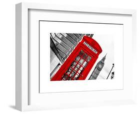 Red Phone Booth in London with the Big Ben - City of London - UK - England - United Kingdom-Philippe Hugonnard-Framed Art Print