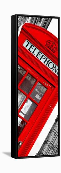 Red Phone Booth in London with the Big Ben - City of London - UK - Photography Door Poster-Philippe Hugonnard-Framed Stretched Canvas