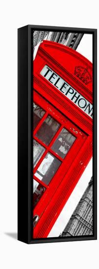 Red Phone Booth in London with the Big Ben - City of London - UK - Photography Door Poster-Philippe Hugonnard-Framed Stretched Canvas