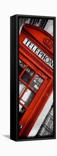 Red Phone Booth in London with the Big Ben - City of London - UK - Photography Door Poster-Philippe Hugonnard-Framed Stretched Canvas