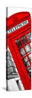 Red Phone Booth in London with the Big Ben - City of London - UK - Photography Door Poster-Philippe Hugonnard-Stretched Canvas