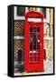 Red Phone Booth - In the Style of Oil Painting-Philippe Hugonnard-Framed Stretched Canvas