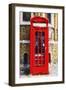 Red Phone Booth - In the Style of Oil Painting-Philippe Hugonnard-Framed Giclee Print