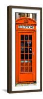 Red Phone Booth painted Orange in London - City of London - UK - England - Photography Door Poster-Philippe Hugonnard-Framed Photographic Print