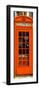 Red Phone Booth painted Orange in London - City of London - UK - England - Photography Door Poster-Philippe Hugonnard-Framed Photographic Print