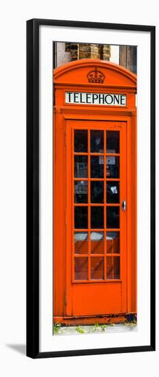 Red Phone Booth painted Orange in London - City of London - UK - England - Photography Door Poster-Philippe Hugonnard-Framed Photographic Print