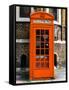 Red Phone Booth painted Orange in London - City of London - UK - England - United Kingdom - Europe-Philippe Hugonnard-Framed Stretched Canvas