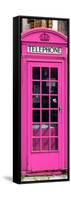 Red Phone Booth painted Pink in London - City of London - UK - England - Photography Door Poster-Philippe Hugonnard-Framed Stretched Canvas