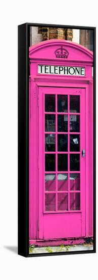 Red Phone Booth painted Pink in London - City of London - UK - England - Photography Door Poster-Philippe Hugonnard-Framed Stretched Canvas